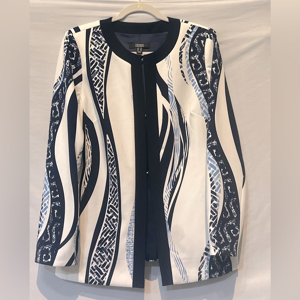 NWOT - Super Pretty Dennis by Dennis Basso Abstract Print Blazer - Size - 12